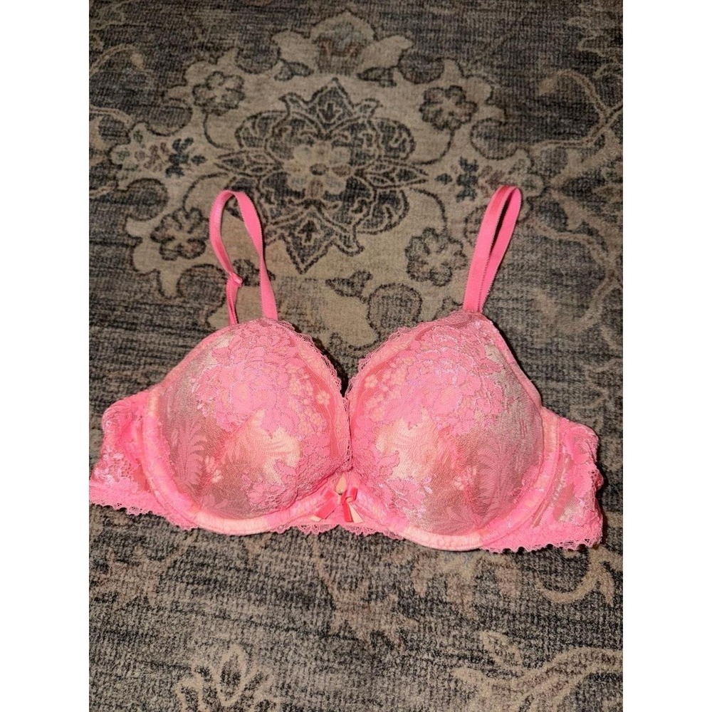 Vintage Victorias Secret Dream Angels Push Up Lace Pink Bra 2012